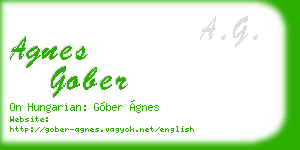 agnes gober business card